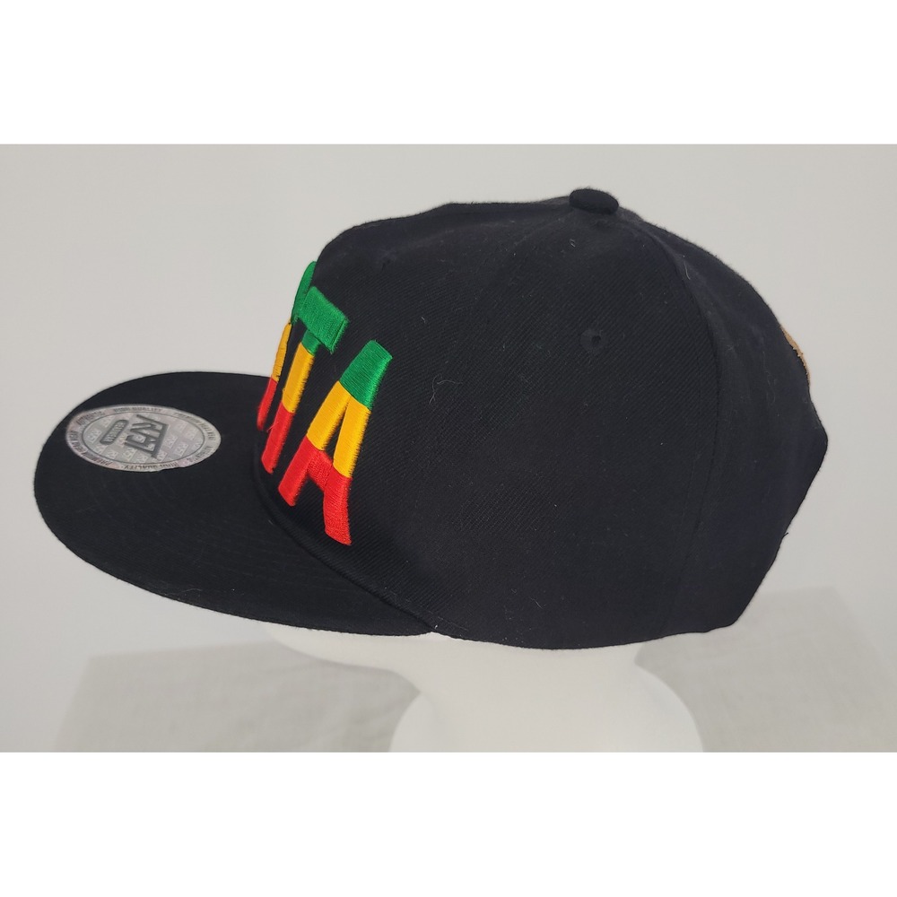 3D Embroidered Rasta Snapback‎ Hat Flat Brim - Picture 3 of 6